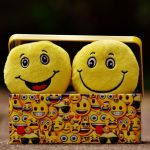 Two smiley faces.